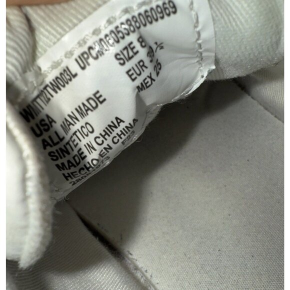 Time and Tru Sneakers Women's size 8 US Classic Court Casual White Gold - Picture 4 of 13